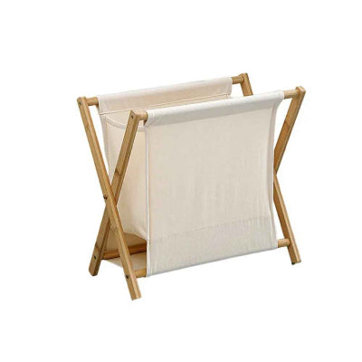 Panier à linge pliable bambou base sureleévée