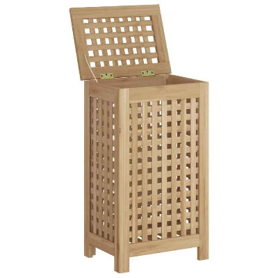 Panier à linge bois moyen treillis ouvert