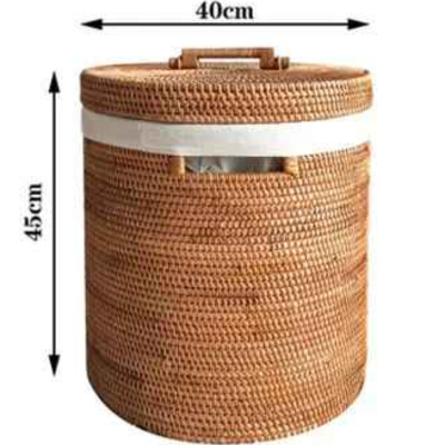 Panier à linge osier Ilex taille grand