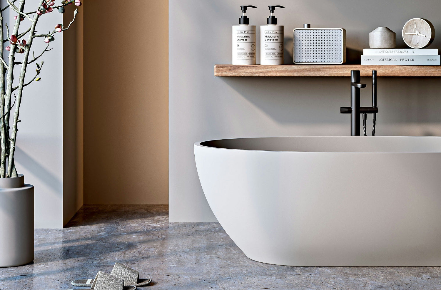 Salle de bain japandi photo ela de pure unsplashed